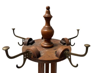 Arts & Crafts Coat Stand or Porte Manteau with Rotating Top, 1900s